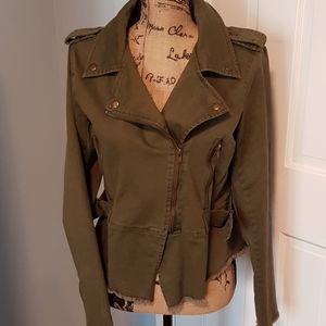 Frayed utility jacket